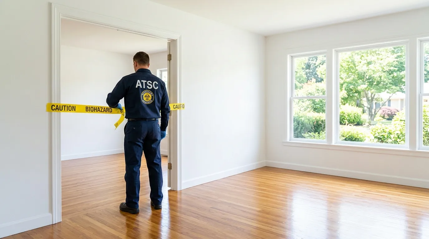 Certified biohazard cleanup crew performing Crime Scene Cleanup in Elwood
